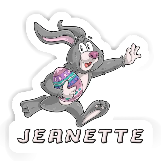 Jeanette Sticker Rugby rabbit Laptop Image