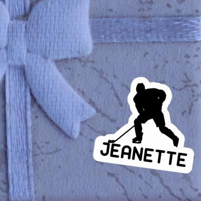 Sticker Jeanette Hockey Player Image