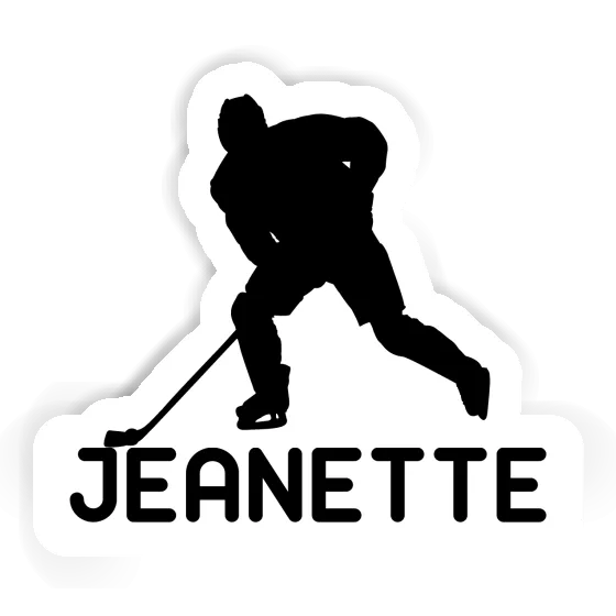 Sticker Jeanette Hockey Player Notebook Image