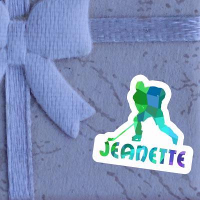 Jeanette Sticker Hockey Player Laptop Image