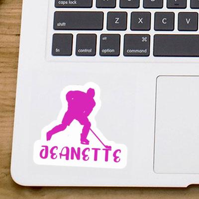 Autocollant Joueuse de hockey Jeanette Image