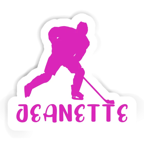 Autocollant Joueuse de hockey Jeanette Laptop Image