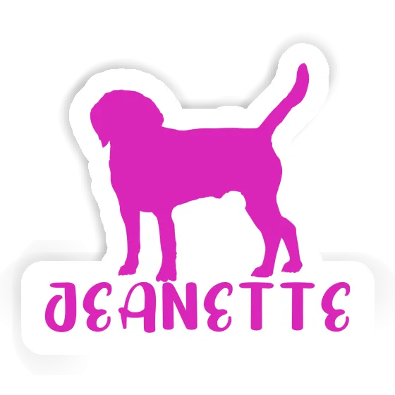 Sticker Jeanette Hound Laptop Image