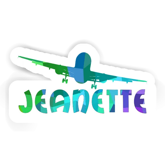 Sticker Airplane Jeanette Image