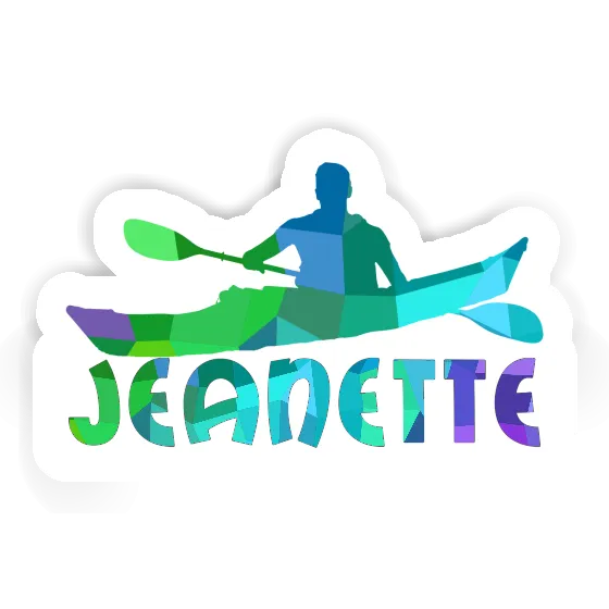 Jeanette Sticker Kayaker Laptop Image