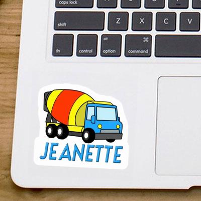 Jeanette Sticker Mixer Truck Notebook Image