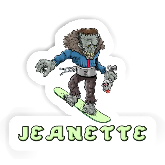 Sticker Snowboarder Jeanette Notebook Image