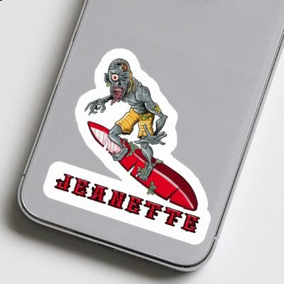 Jeanette Sticker Wave Rider Laptop Image