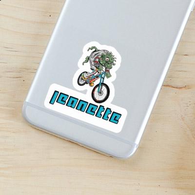 Jeanette Sticker Downhill Biker Notebook Image