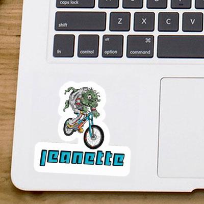 Downhill-Biker Aufkleber Jeanette Laptop Image