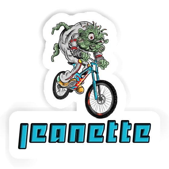 Jeanette Sticker Downhill Biker Image