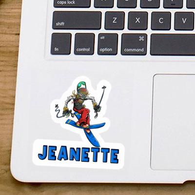 Sticker Freeride Skier Jeanette Notebook Image