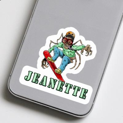 Sticker Jeanette Snowboarder Laptop Image