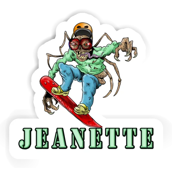 Sticker Jeanette Snowboarder Notebook Image