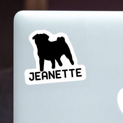 Sticker Pug Jeanette Laptop Image