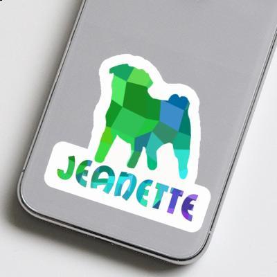 Jeanette Sticker Pug Laptop Image