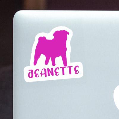 Jeanette Sticker Pug Laptop Image