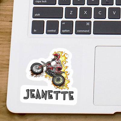 Sticker Motocrossfahrer Jeanette Notebook Image