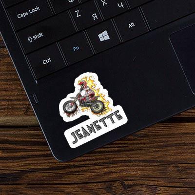 Sticker Jeanette Dirt Biker Notebook Image