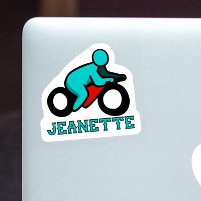 Motorbike Driver Sticker Jeanette Notebook Image