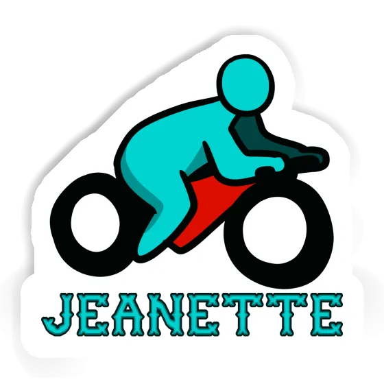 Motorbike Driver Sticker Jeanette Notebook Image