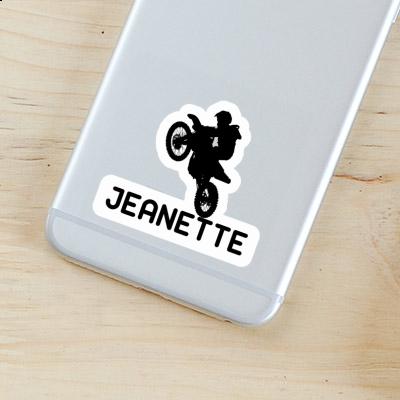 Sticker Motocross Rider Jeanette Notebook Image