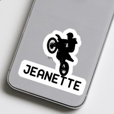 Jeanette Autocollant Motocrossiste Notebook Image