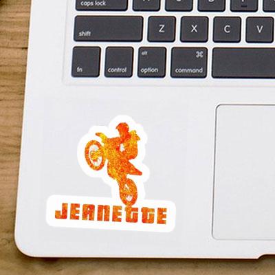 Sticker Motocross Rider Jeanette Laptop Image