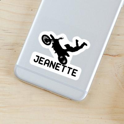 Sticker Jeanette Motocross-Fahrer Notebook Image