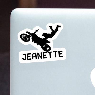 Jeanette Sticker Motocross Jumper Laptop Image