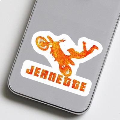 Jeanette Sticker Motocross Rider Image