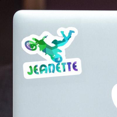 Sticker Motocross Rider Jeanette Laptop Image