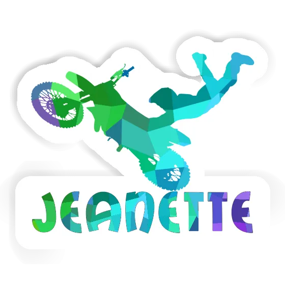 Sticker Motocross Rider Jeanette Notebook Image