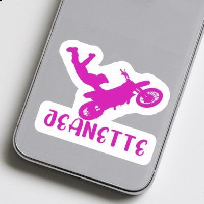 Sticker Motocross Rider Jeanette Laptop Image