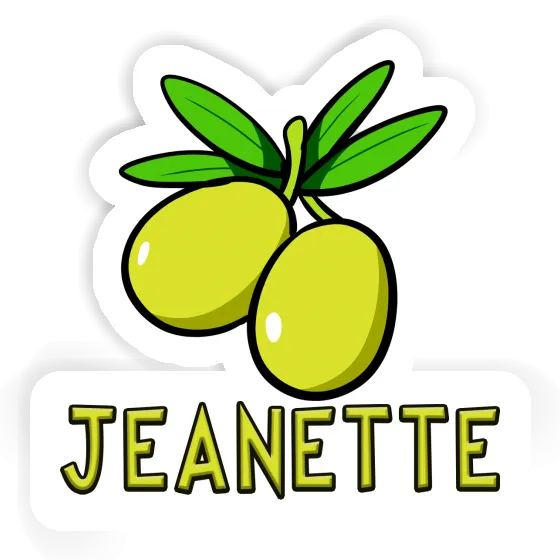 Jeanette Sticker Olive Notebook Image