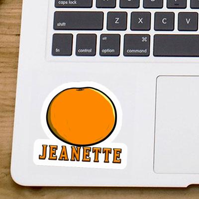 Jeanette Sticker Orange Laptop Image