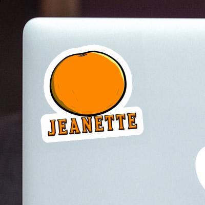 Jeanette Sticker Orange Notebook Image