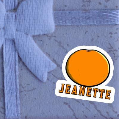 Jeanette Sticker Orange Laptop Image