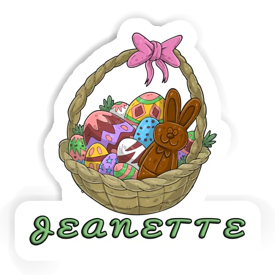 Jeanette Sticker Easter basket Laptop Image