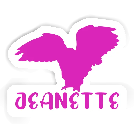 Sticker Jeanette Owl Laptop Image