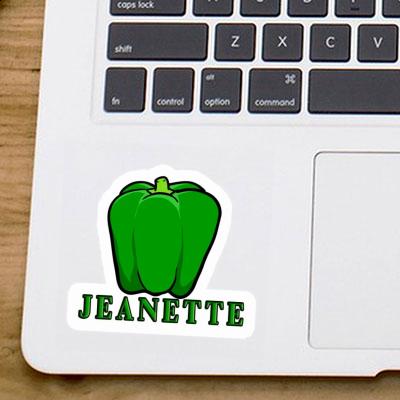 Jeanette Autocollant Poivron Laptop Image