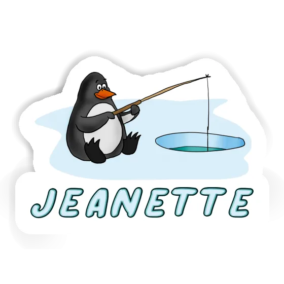 Jeanette Sticker Fishing Penguin Image