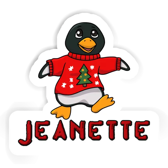 Christmas Penguin Sticker Jeanette Notebook Image