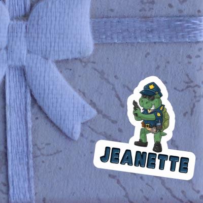 Sticker Polizist Jeanette Notebook Image