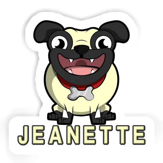 Jeanette Sticker Pug Notebook Image