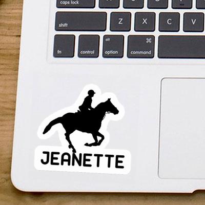 Jeanette Sticker Horse Rider Laptop Image