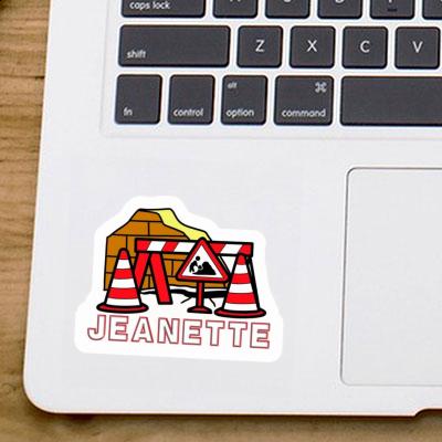 Sticker Jeanette Road Construction Laptop Image