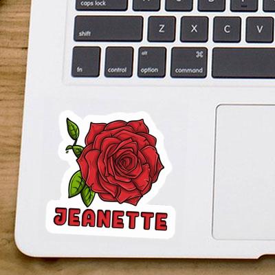 Sticker Jeanette Rose blossom Laptop Image