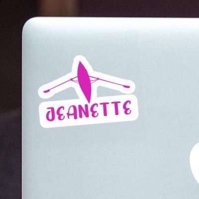 Jeanette Sticker Ruderboot Laptop Image