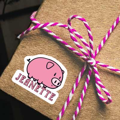 Sticker Jeanette Pig Gift package Image